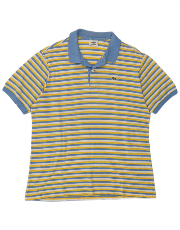 Męska koszulka polo Lacoste, rozmiar 6, XL, wielokolorowa, bawełniana w paski