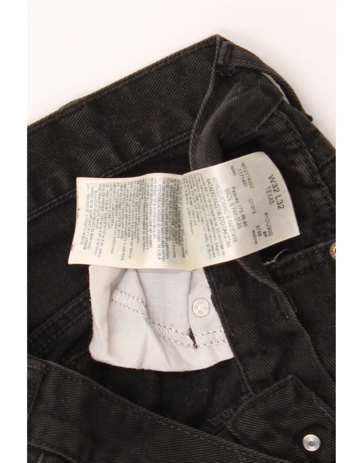 Męskie jeansy Wrangler Texas Straight W32 L32, czarne, bawełniane