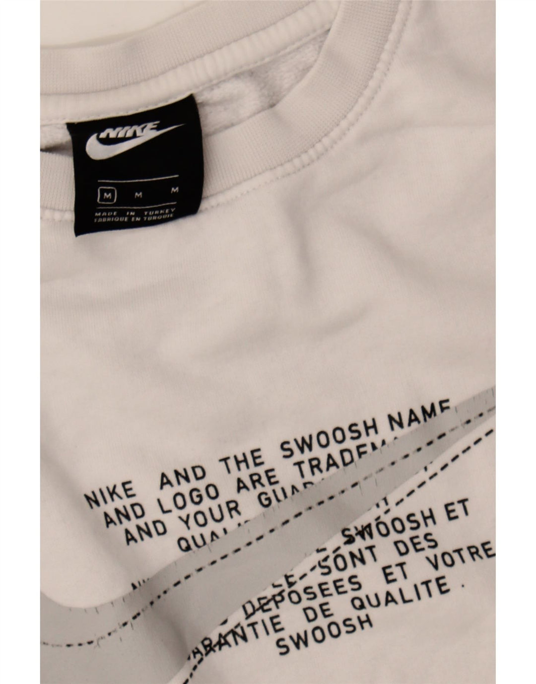 NIKE Womens Oversized Graphic Sweatshirt Jumper UK 14 Medium White Cotton Vintage Nike and Second-Hand Nike from Messina Hembry 