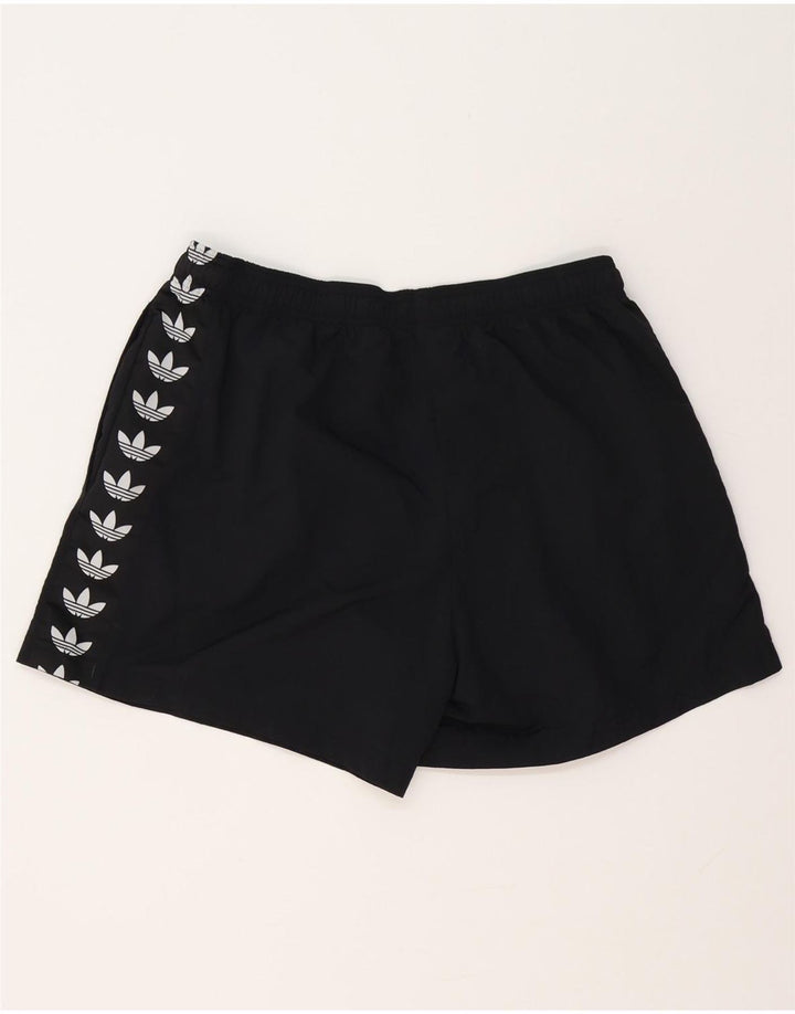 Męskie spodenki sportowe ADIDAS z grafiką, duże, czarne, poliestrowe