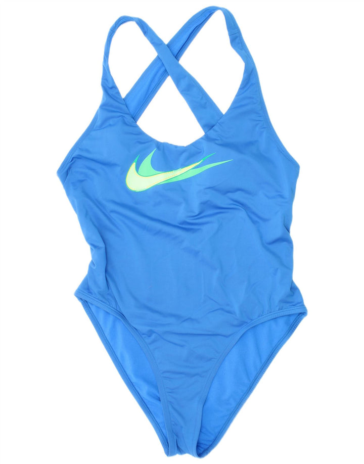 Damskie stroje kąpielowe Nike, duże, niebieskie sportowe
