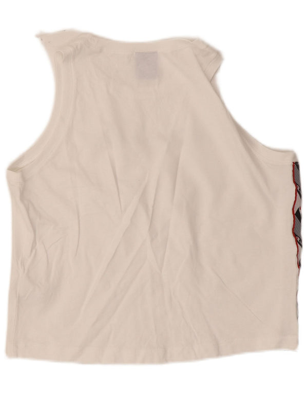 Damska kamizelka Champion Crop Graphic Top UK 14, duża, biała bawełna