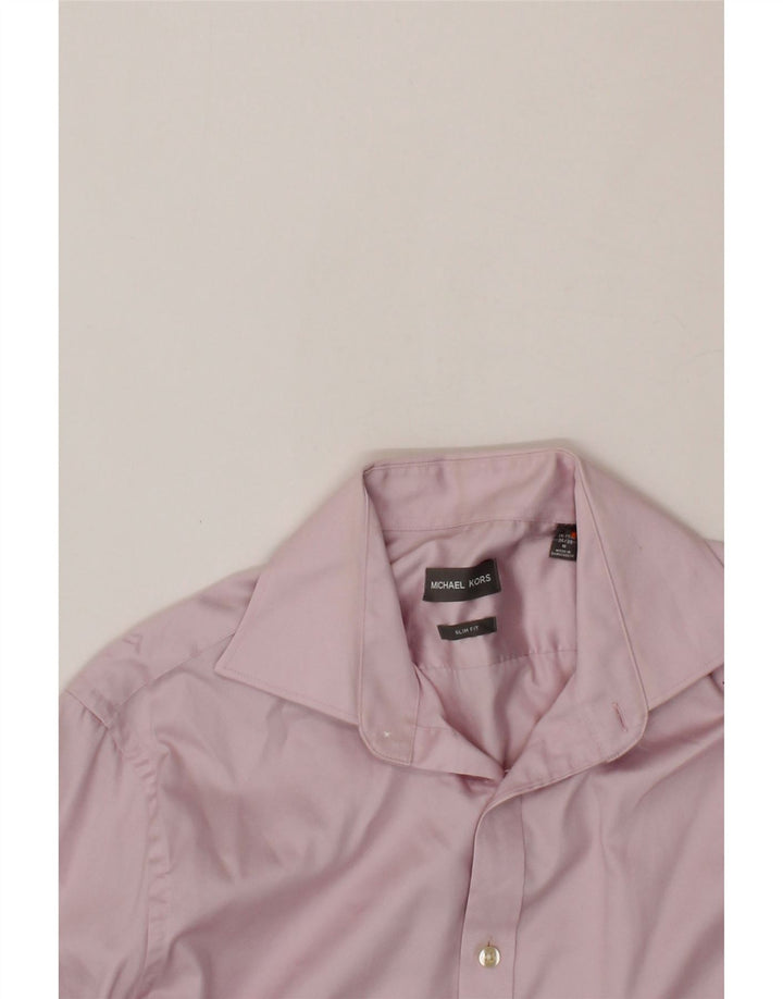 MICHAEL KORS Mens Slim Fit Shirt Size 15 1/2 Medium Pink Vintage Michael Kors and Second-Hand Michael Kors from Messina Hembry 