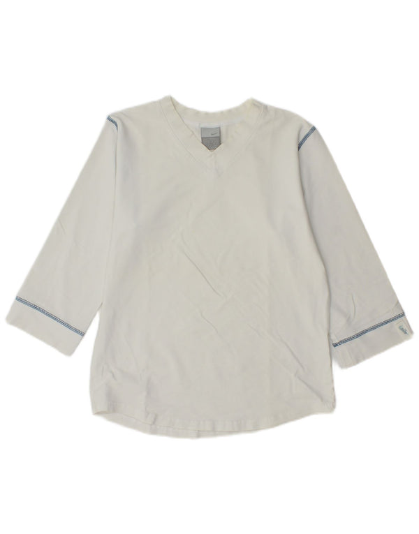 Damski top Nike z rękawem 3/4, UK 14/16, duży, biały