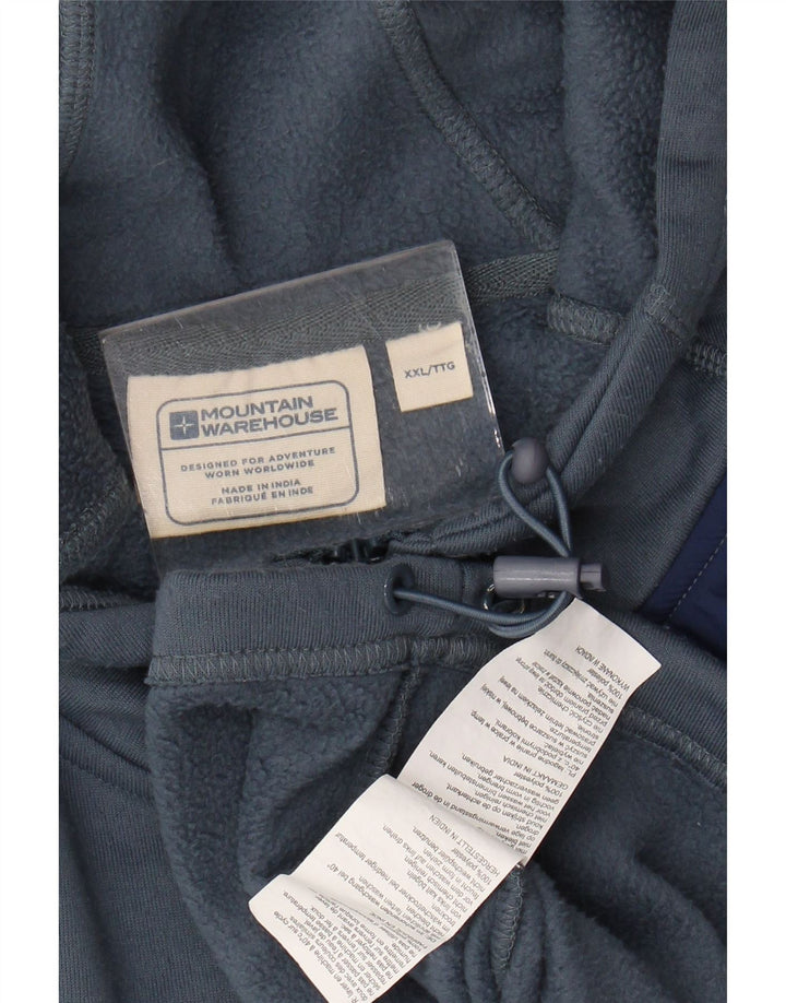 Męski sweter z kapturem i zamkiem błyskawicznym MOUNTAIN WAREHOUSE 2XL Niebieski poliester