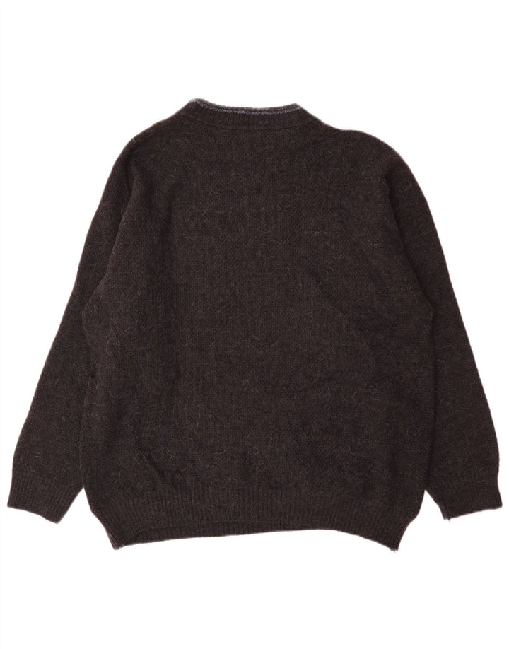 Vintage męski sweter z golfem, średnio wielobarwny, geometryczny