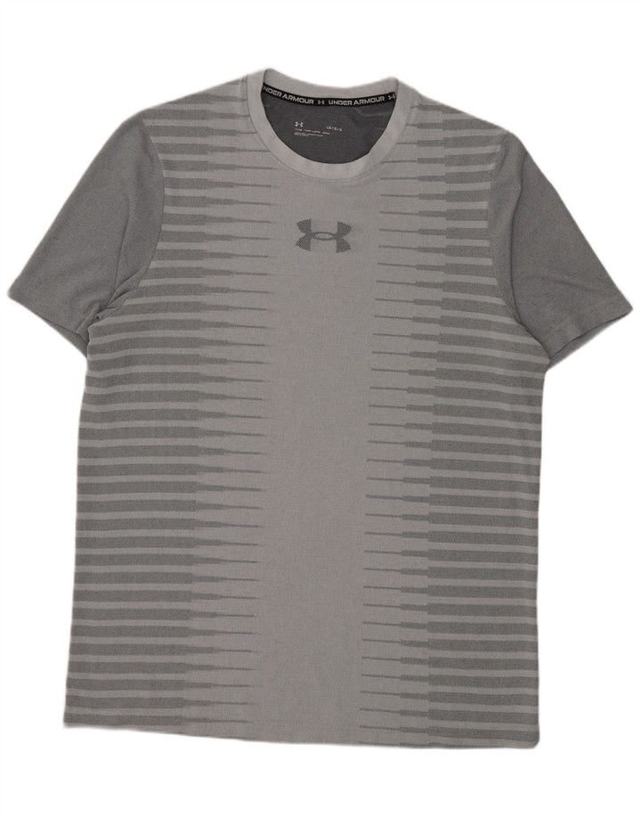Męski T-shirt z grafiką Under Armour, duży, w szare paski