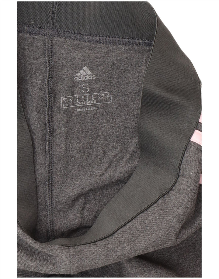 Legginsy Damskie Adidas UK 8/10 Małe Szare Bawełniane