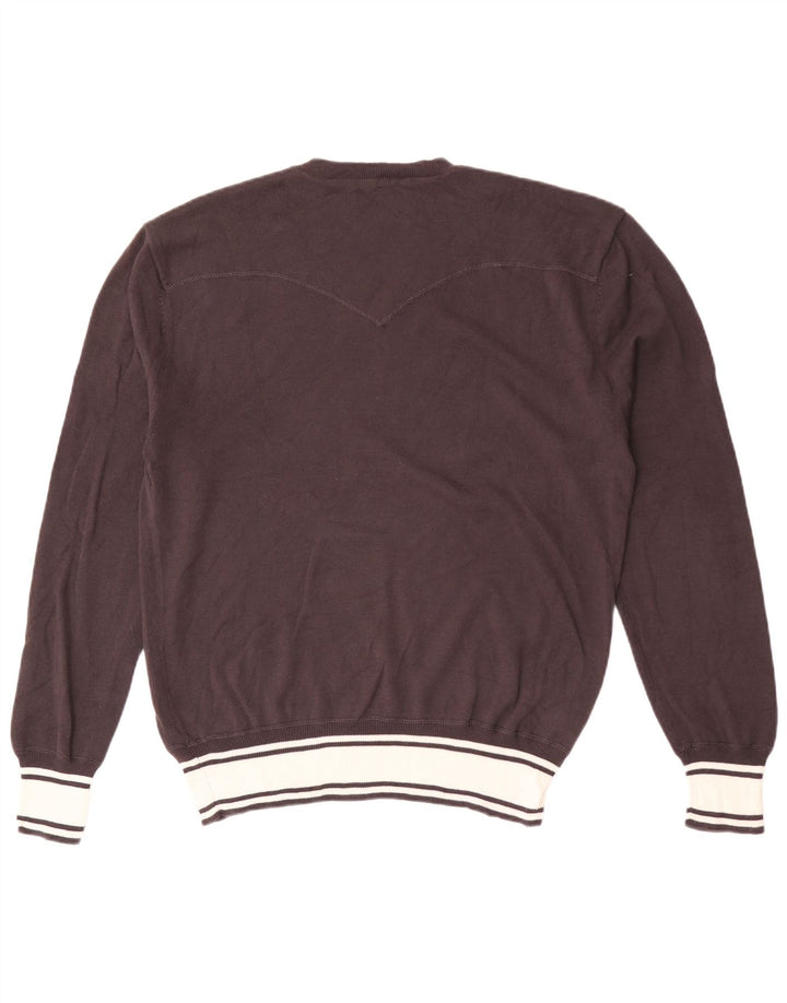Męski sweter z okrągłym dekoltem Levi's XL, brązowa bawełna