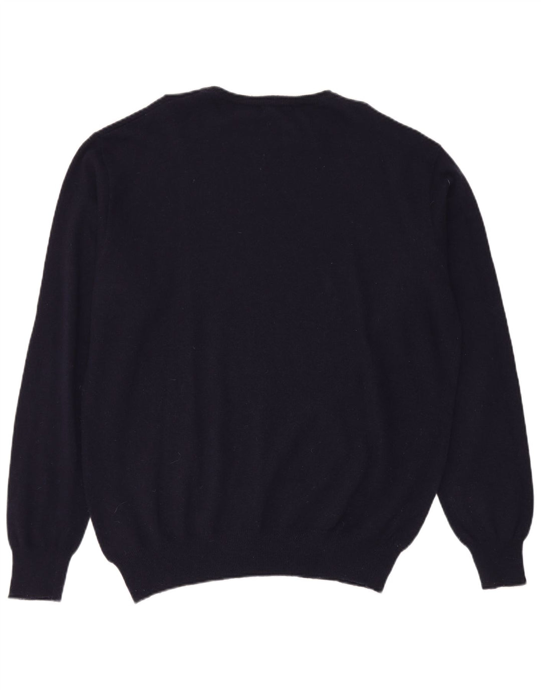 Męski sweter Kappa z okrągłym dekoltem XL, granatowy, z owczej wełny