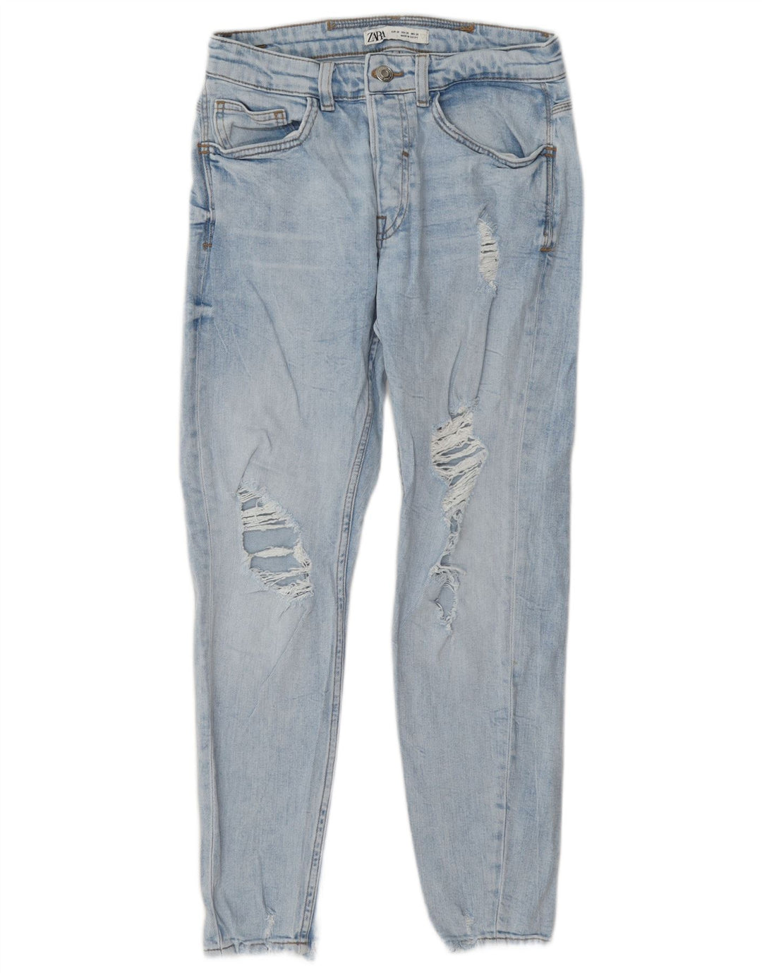 Męskie jeansy Zara w trudnej sytuacji EU 38 Small W30 L27 Niebieskie
