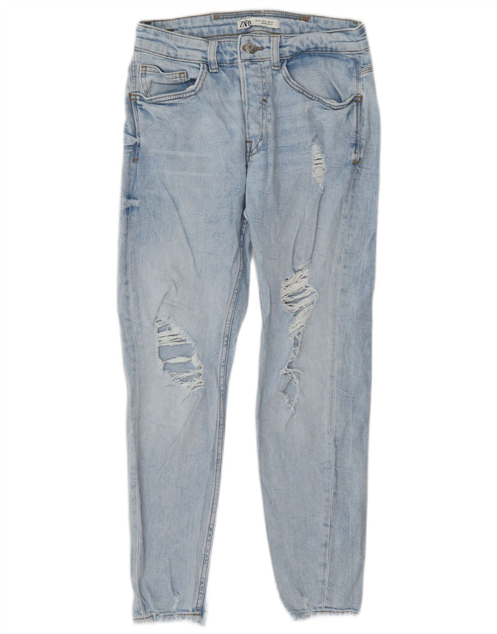 Męskie jeansy Zara w trudnej sytuacji EU 38 Small W30 L27 Niebieskie