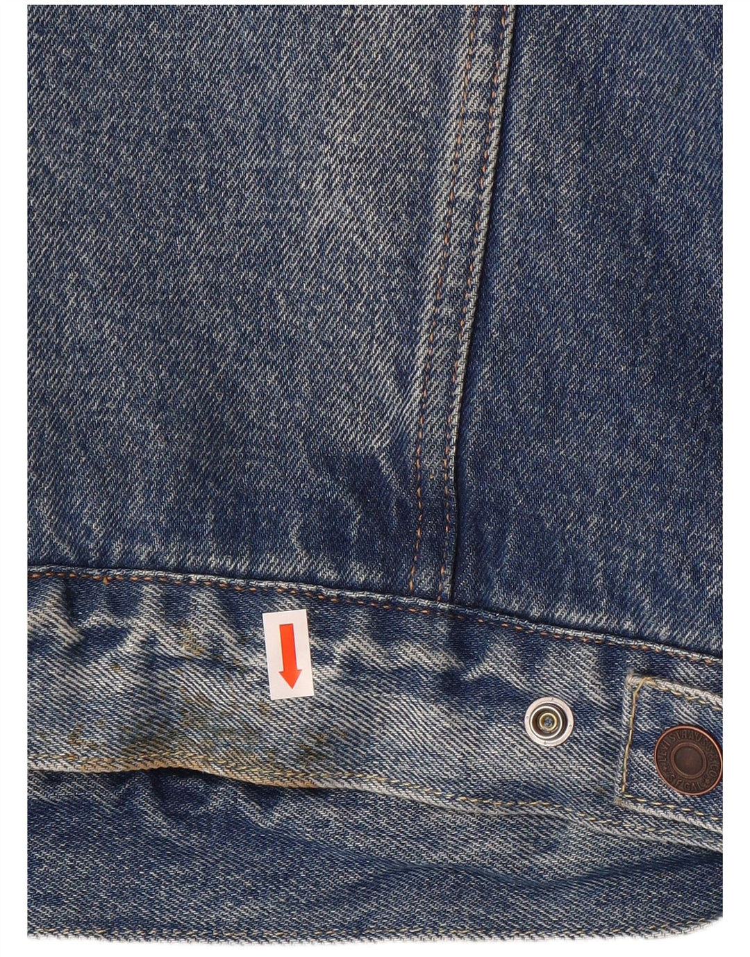 Męska kurtka dżinsowa Levi's Sherpa UK 40, duża niebieska bawełna