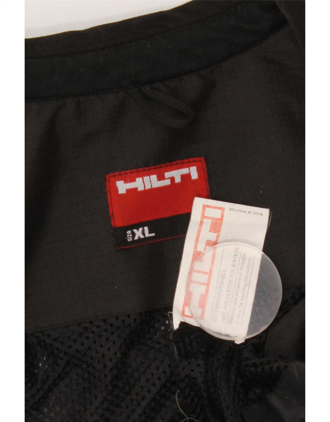 Męska kamizelka użytkowa Vintage UK 42 XL Czarny poliester z blokami kolorów