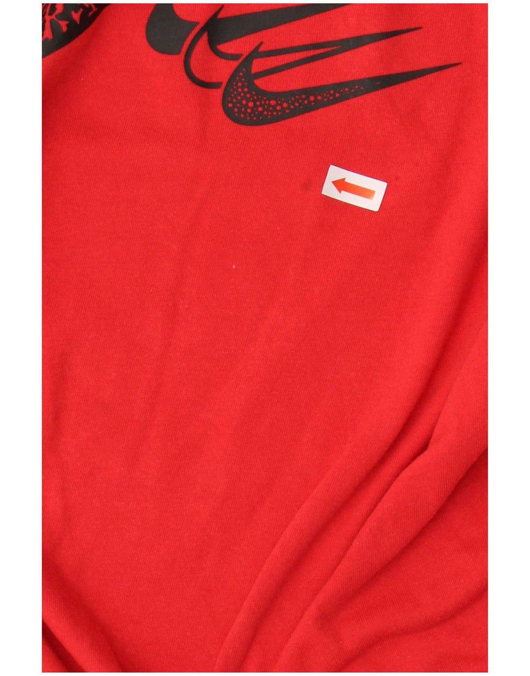 NIKE Womens Graphic T-Shirt Top UK 14 Medium Red Cotton