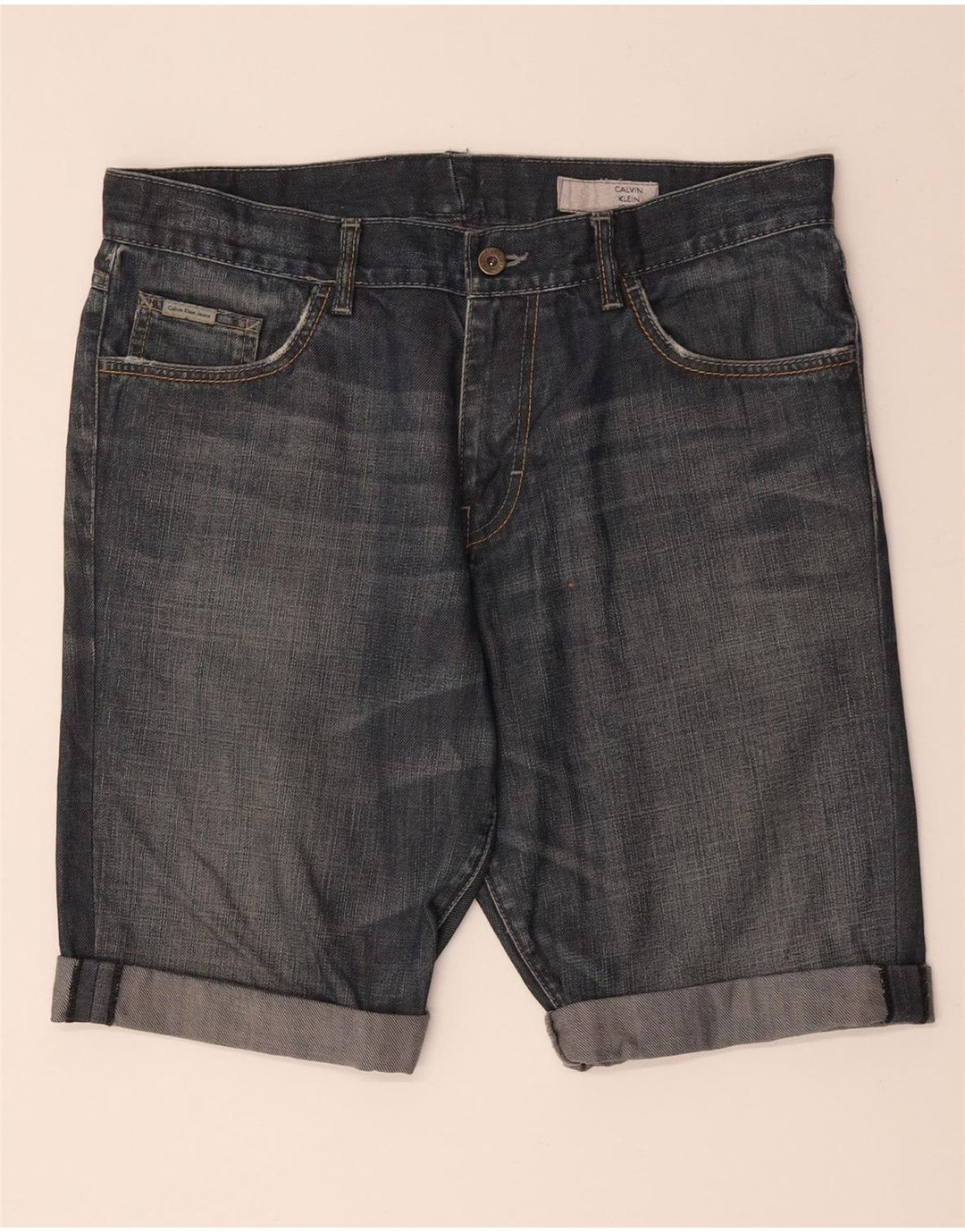 Męskie spodenki jeansowe CALVIN KLEIN W34, duże, niebieskie