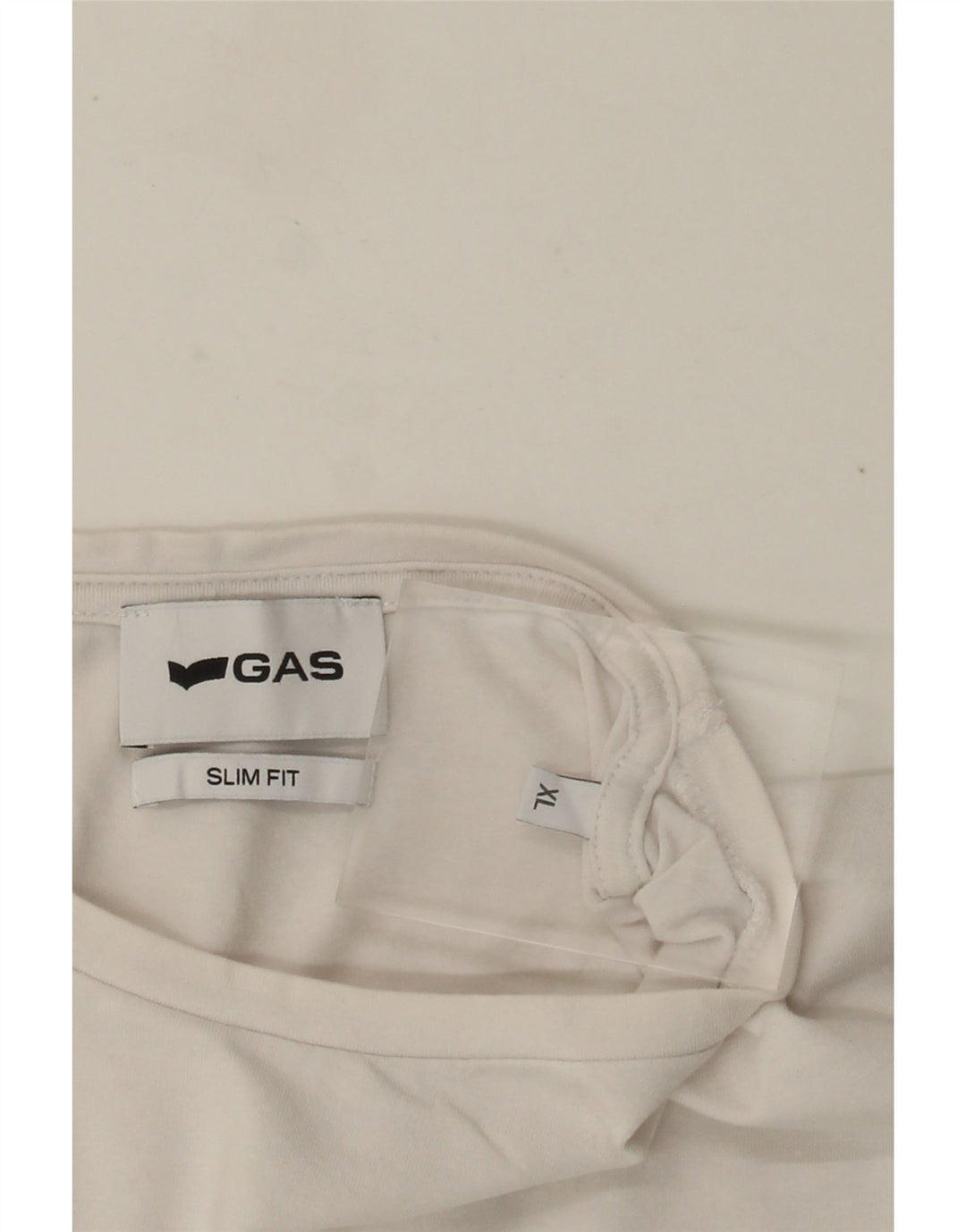 T-shirt męski slim fit Gas, XL, biały