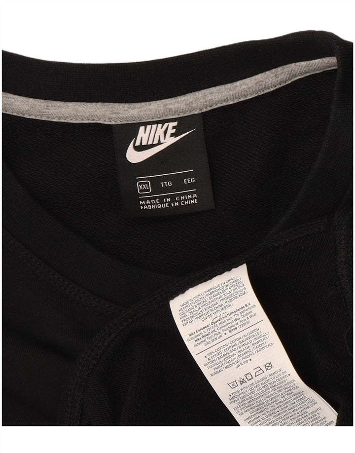 NIKE Mens Sweatshirt Jumper 2XL Black Cotton