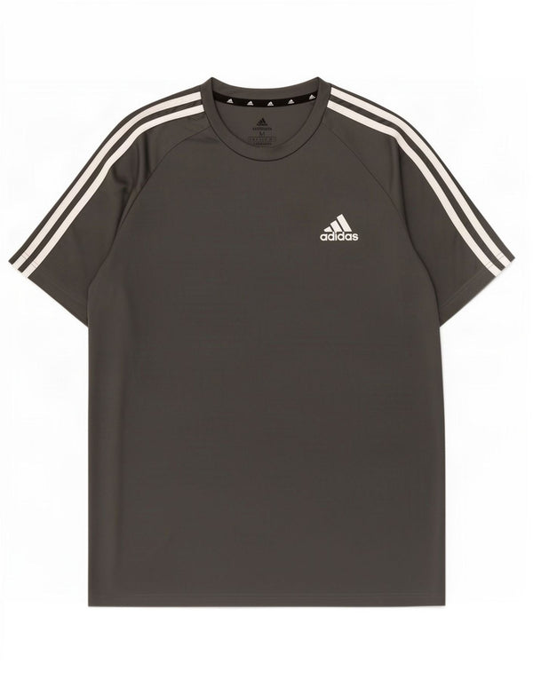 Męska koszulka Adidas Aeroready Top, średni szary poliester