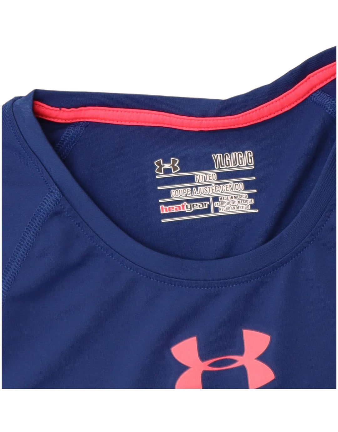 Dziewczęcy dopasowany t-shirt UNDER ARMOUR 11-12 lat, duży, niebieski
