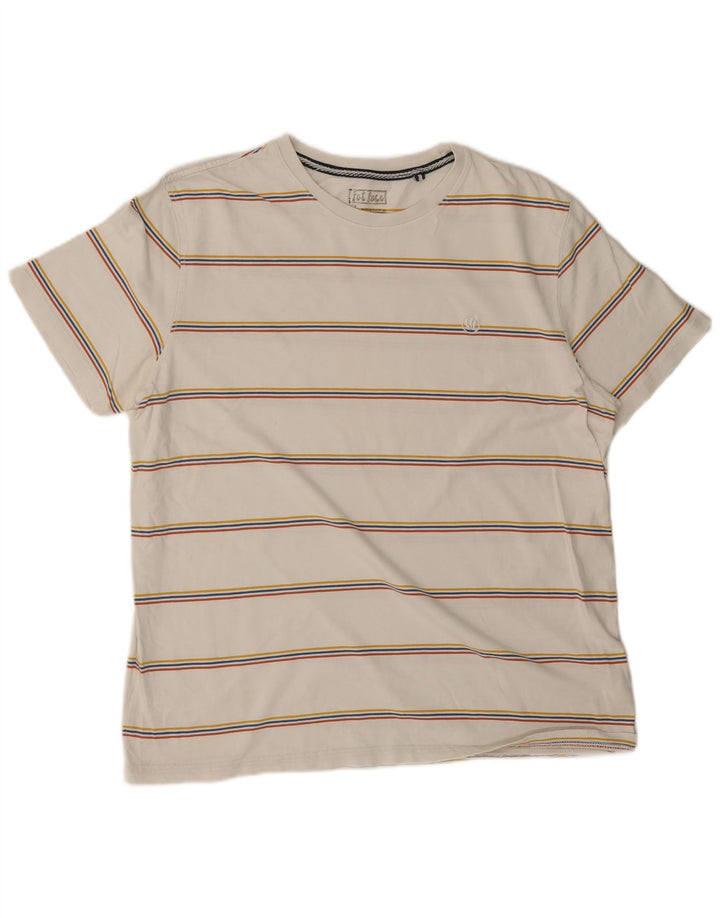 T-shirt męski Fat Face XL, bawełniany w białe paski
