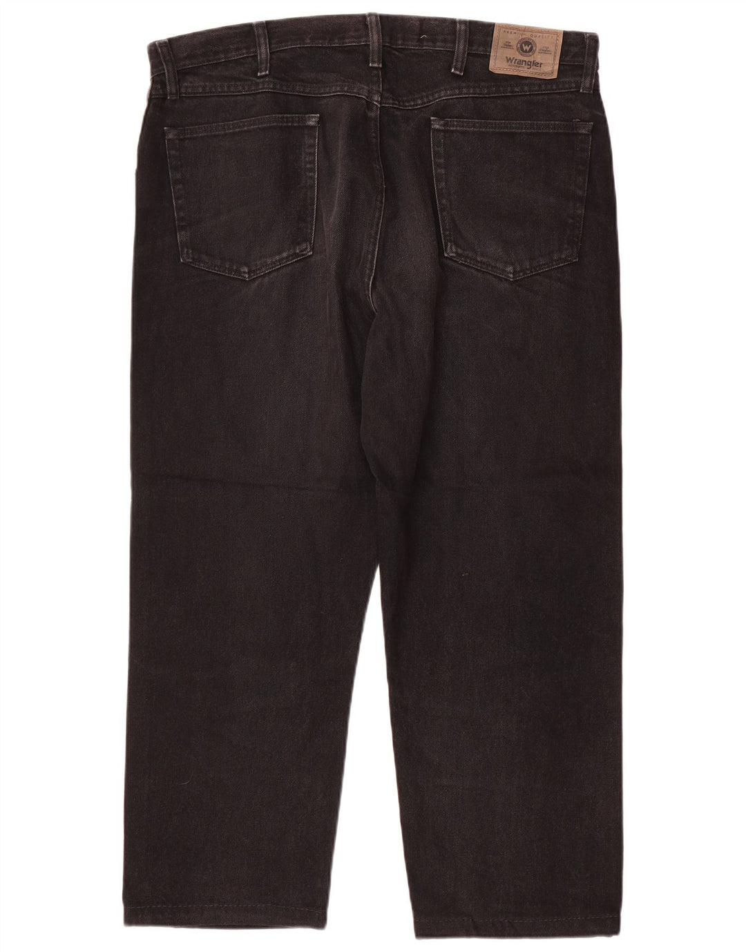 Męskie proste dżinsy Wrangler W38 L26, czarne, bawełniane