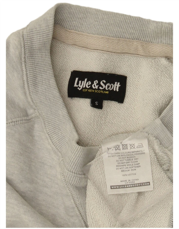 Męski sweter LYLE & SCOTT, mały, szary, bawełniany