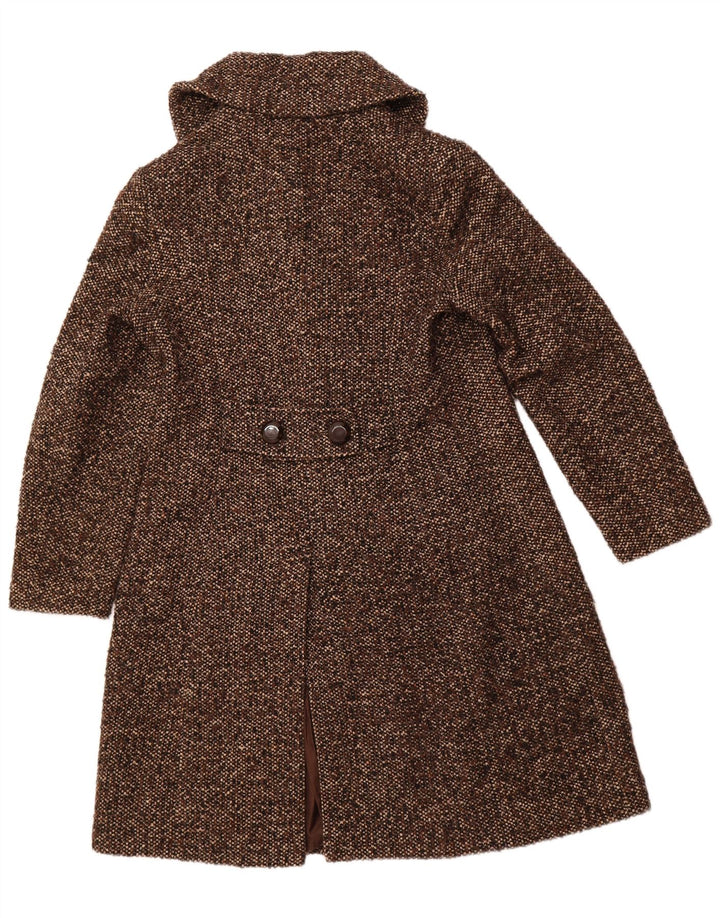 LAURA ASHLEY Płaszcz damski UK 16, duży, brązowy, wełniany w cętki