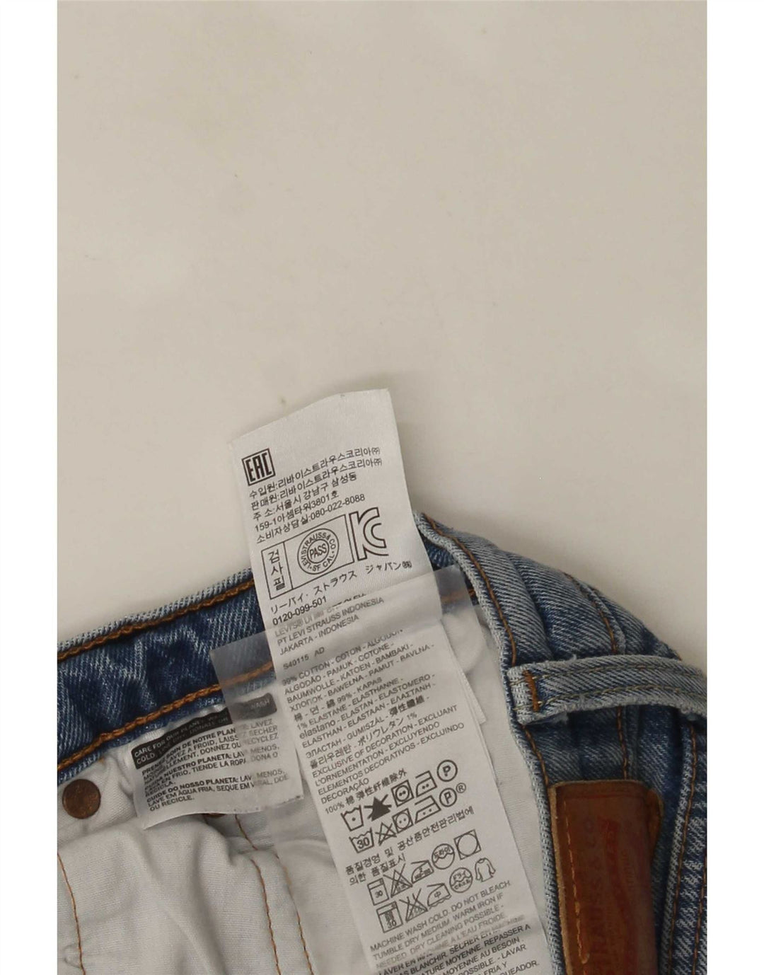 Damskie jeansy Levi's 501 w trudnej sytuacji W30 L30 Niebieska bawełna