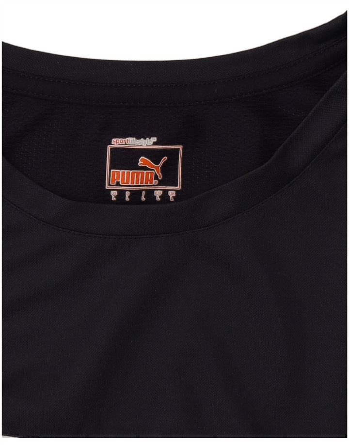 Męska koszulka Puma Top, duża, granatowa, z blokami kolorów