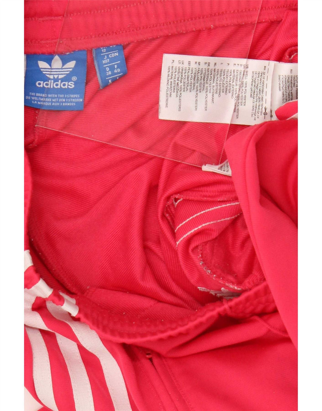 Damskie spodnie dresowe Adidas UK 12 Średni różowy poliester