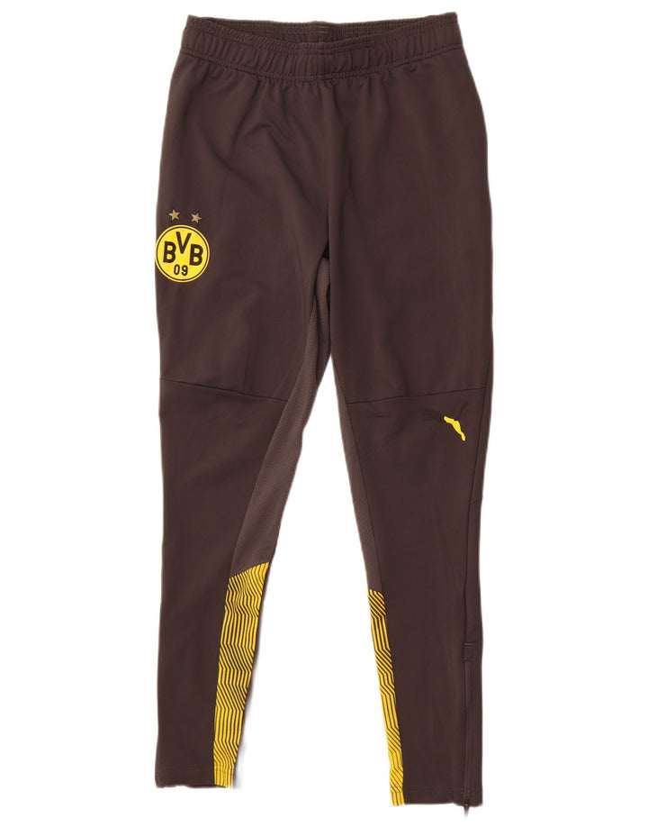 Damskie spodnie dresowe Puma BVB Dortmund UK 10, małe, szare, z blokami kolorów