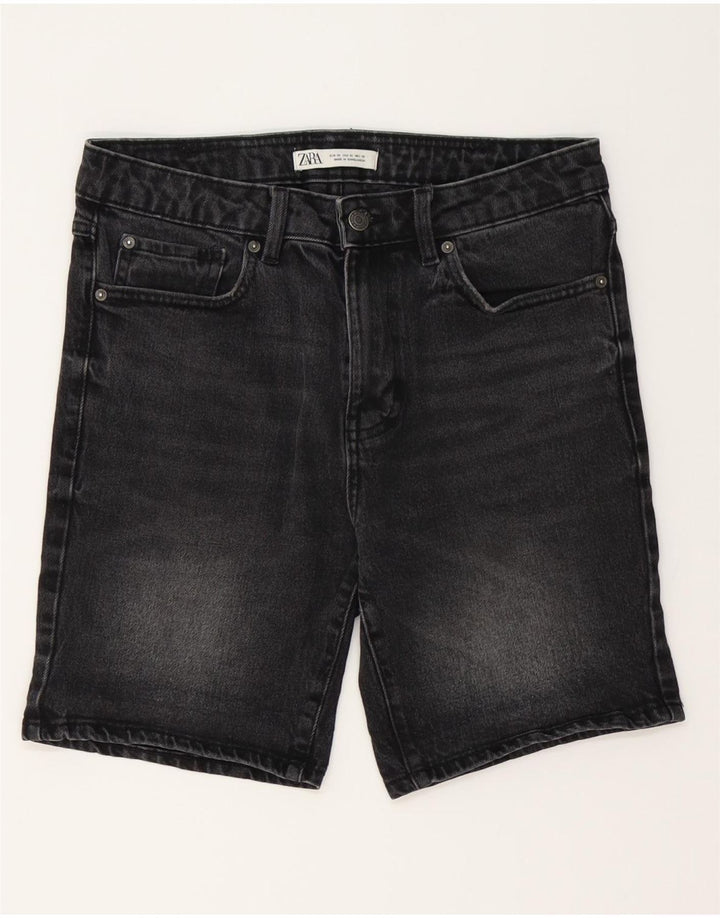 Męskie spodenki jeansowe Zara EU 38 Small W30 czarne