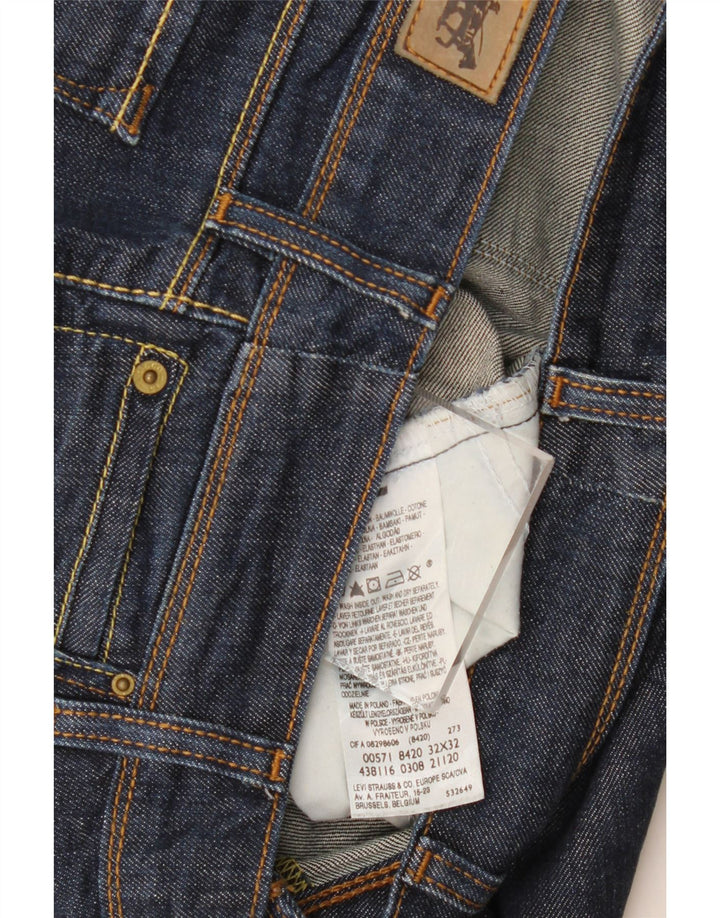 Damskie jeansy LEVI'S 571 Slim W32 L30 Granatowa bawełna