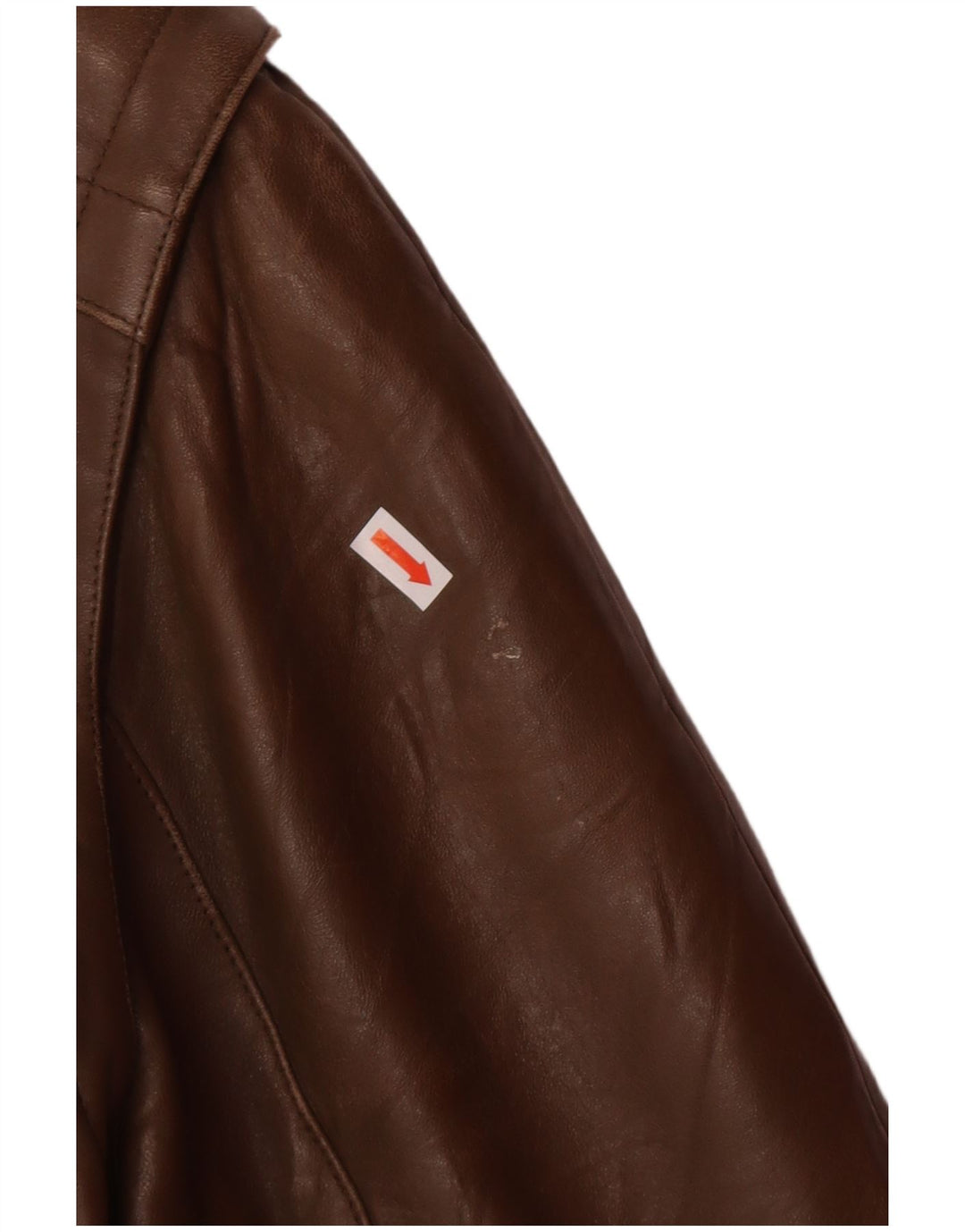 VINTAGE Mens Leather Jacket IT 50 Large Brown Leather