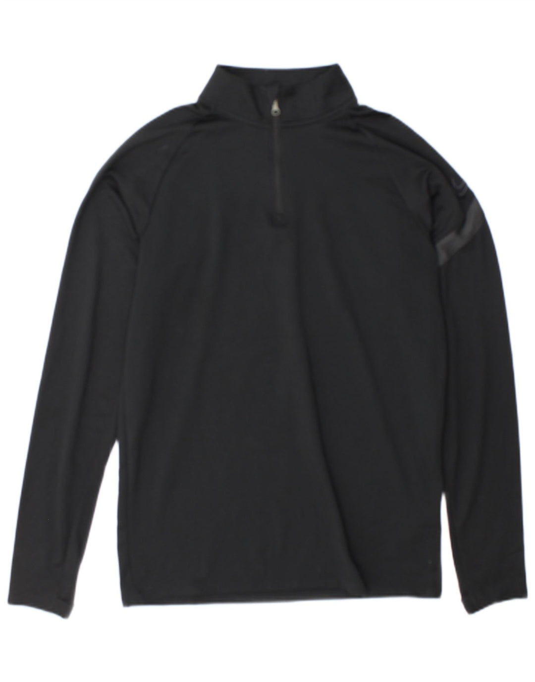 Męski dres Nike Dri Fit z grafiką i zamkiem błyskawicznym pod szyją, mały czarny