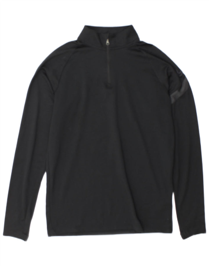 Męski dres Nike Dri Fit z grafiką i zamkiem błyskawicznym pod szyją, mały czarny