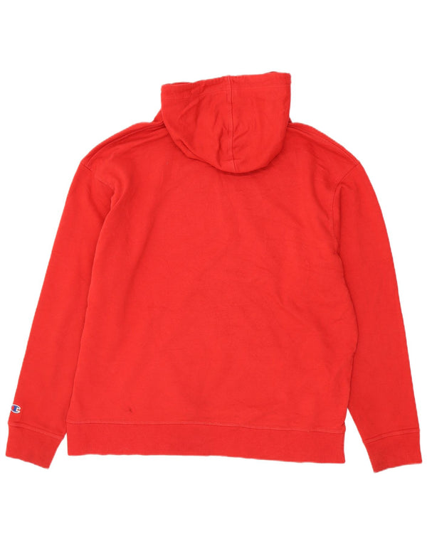 Męski sweter z kapturem Champion Graphic XL, czerwony, bawełniany
