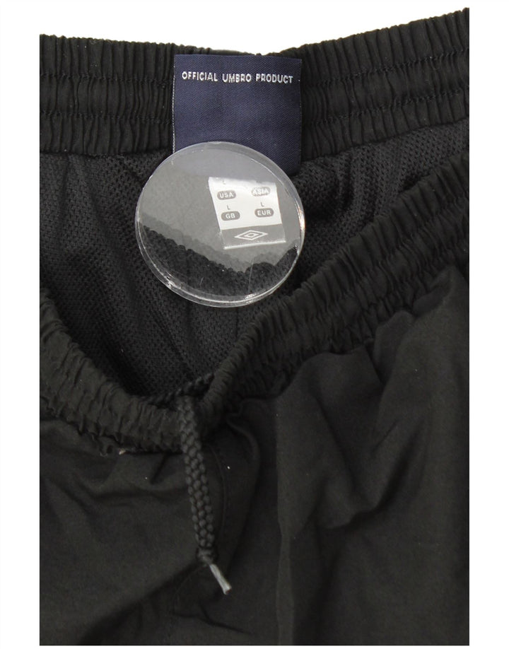 Męskie spodnie dresowe Umbro z grafiką, duże, czarne, poliestrowe