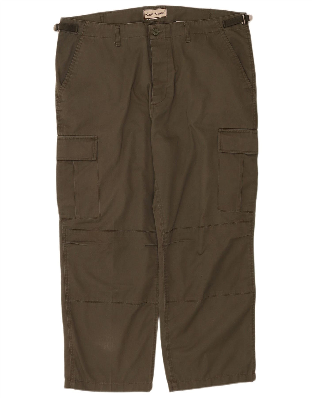 Męskie proste spodnie cargo ESSE EMME W38 L27 Khaki