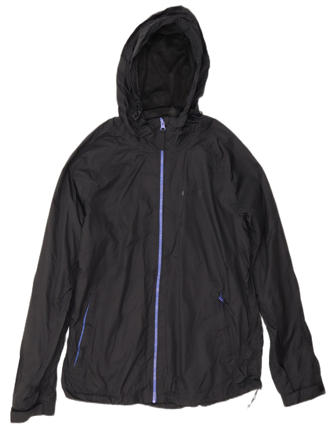 Damska kurtka przeciwdeszczowa z kapturem Mountain Warehouse UK 12, średni czarny nylon