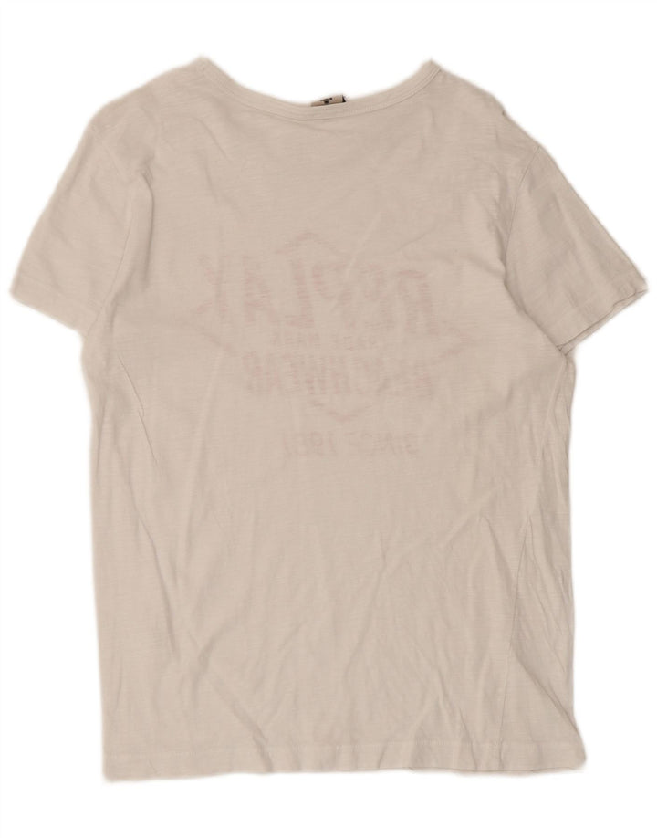 Męski T-shirt z grafiką Replay, mały, biały
