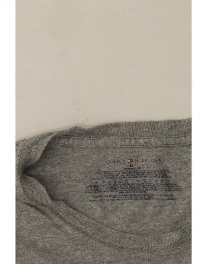 T-shirt męski Tommy Hilfiger, średnioszary, bawełniany w plamki