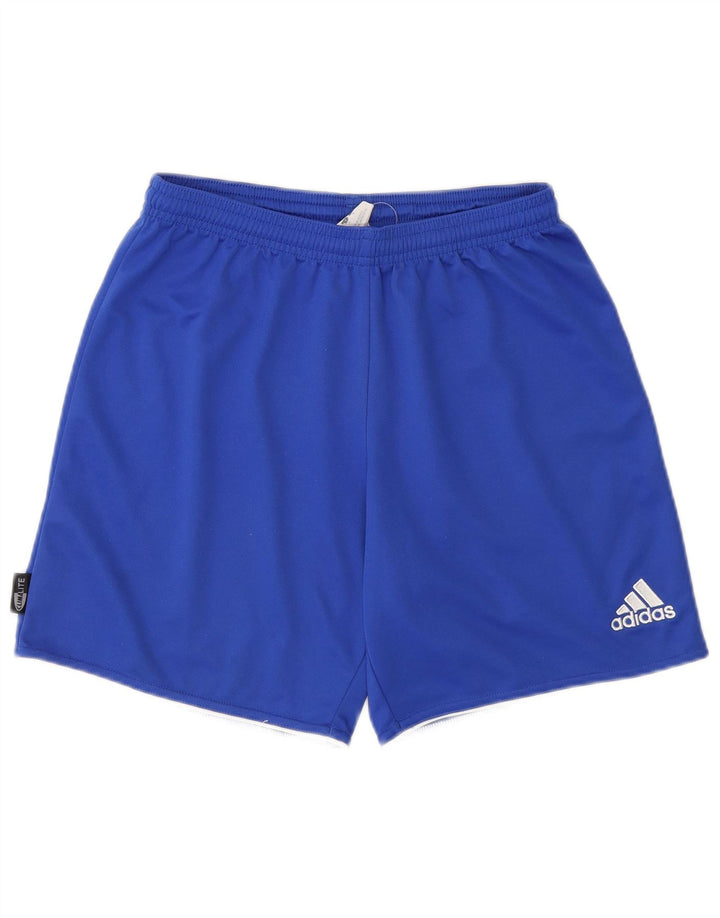 Męskie spodenki sportowe Adidas Climalite, małe, niebieskie, poliestrowe