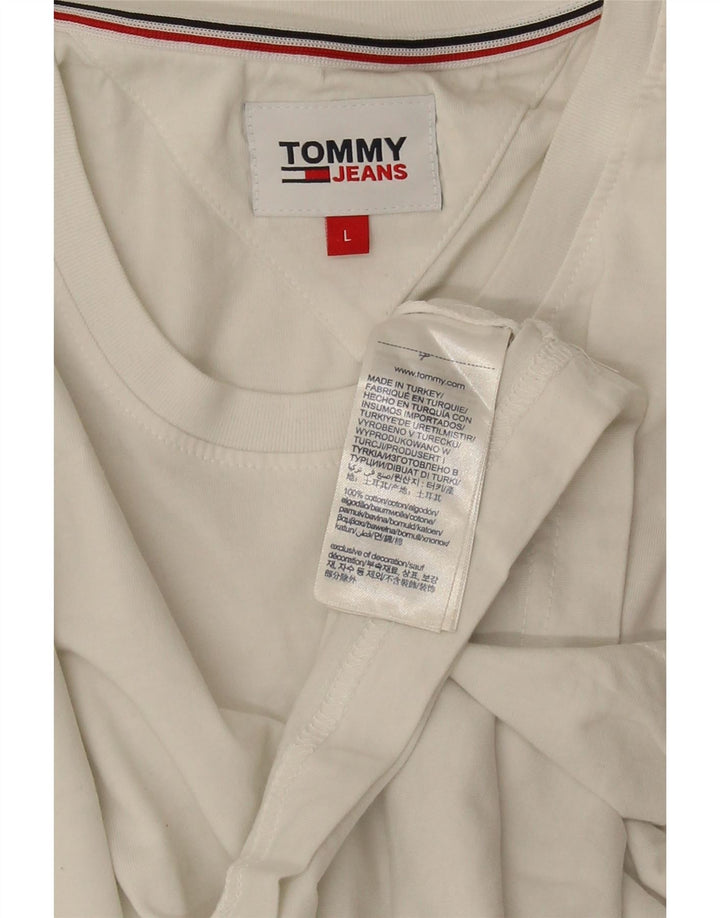 T-shirt męski TOMMY HILFIGER, duży, biały, bawełniany