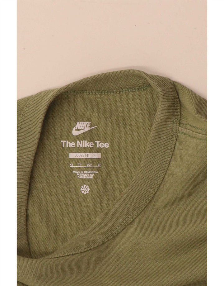 Męska koszulka o luźnym kroju Nike z długim rękawem XS w kolorze zielonym