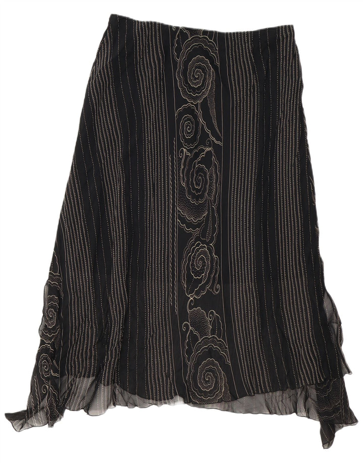 Asymetryczna spódnica damska VINTAGE W34 duża czarna paisley