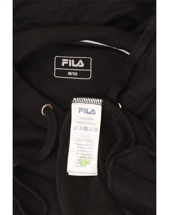 Męski sweter z kapturem Fila IT 50, średni czarny, bawełniany