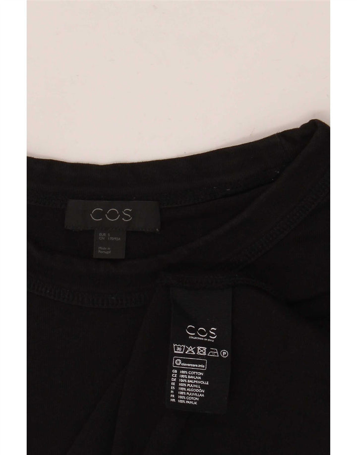 Cos Męski T-Shirt Top Mały Czarny Bawełniany