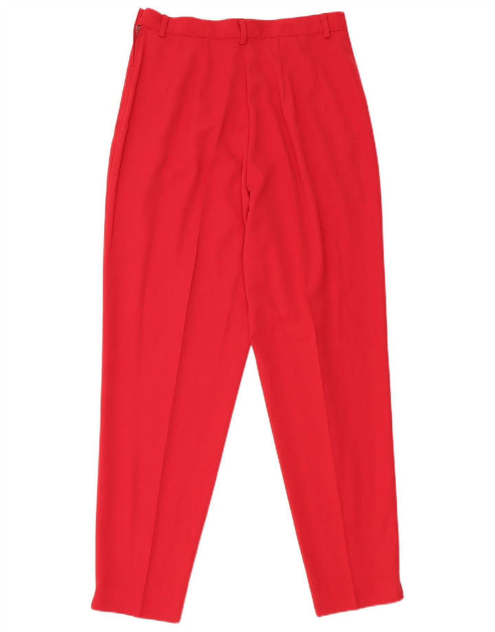 Damskie spodnie garniturowe Benetton IT 44 Medium W26 L28 Czerwony poliester